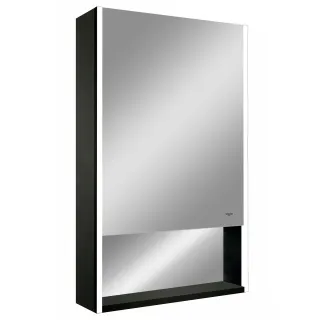 Зеркало-шкаф Reflexion Box Black 50 RF2419BL с подсветкой 50х80